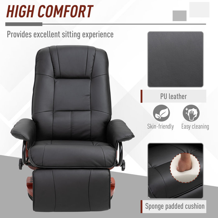 Winston Porter Wilde Vegan Leather Swivel Recliner & Reviews Wayfair